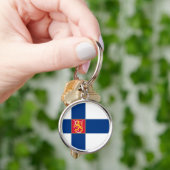 Finse Sleutelhanger voor de vlag van Finland (Hand)