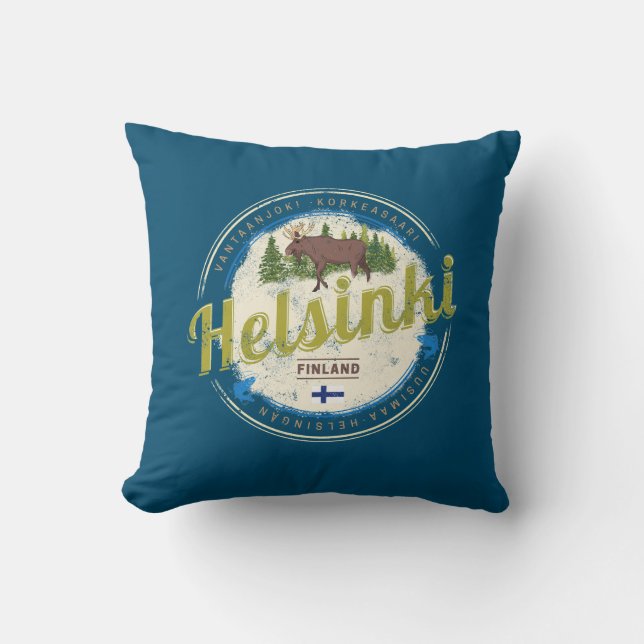 Finse  souvenir hoofdstad Helsinki Kussen (Voorkant)