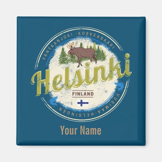 Finse souvenir hoofdstad Helsinki Magneet (Voorkant)