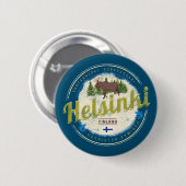 Finse  souvenir hoofdstad Helsinki Ronde Button 5,7 Cm (Voorkant /achterkant)