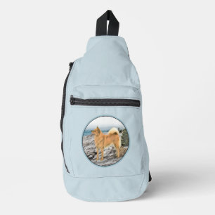 Finse Spits Kust Schilderij Originele Honden Kunst Sling Bag