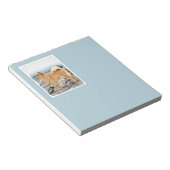 Finse spitz bij Seashore-schilderij - Dog Art Notitieblok (Schuin)