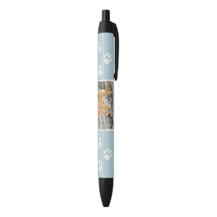 Finse spitz bij Seashore-schilderij - Dog Art Zwarte Inkt Pen