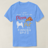 Finse Spitz Dog Pizza minnaar kerstmis T-shirt (Design voorkant)