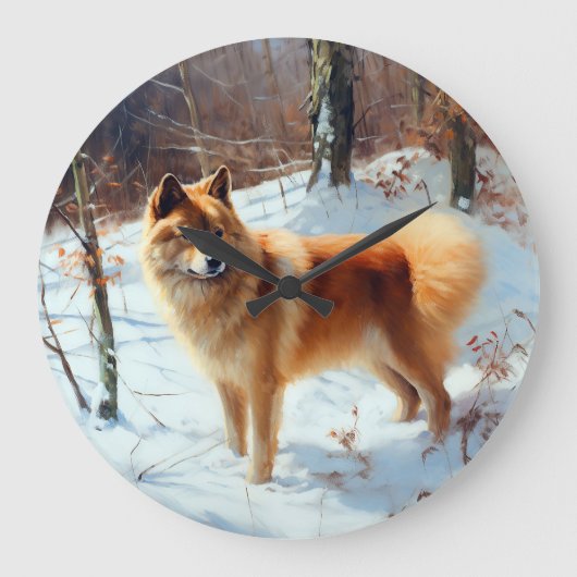 Finse Spitz liet het sneeuwen Kerstmis Grote Klok (Voorkant)