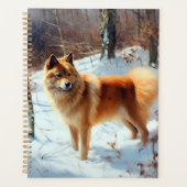 Finse Spitz liet het sneeuwen Kerstmis Planner (Voorkant)