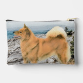 Finse Spitz Seashore Schilderen Originele Hond Kun Etui (Achterkant)