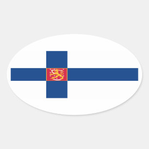 Finse staat Vlag ovaal sticker