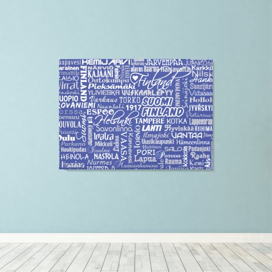 Finse Towns aangepaste kleurencanvas Canvas Afdruk (Insitu (Houten vloer))