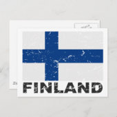 Finse  vlag briefkaart (Voorkant / Achterkant)
