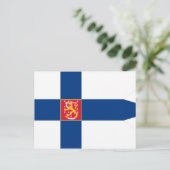 Finse vlag briefkaart (Staand voorkant)