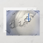 Finse vlag briefkaart (Voorkant / Achterkant)