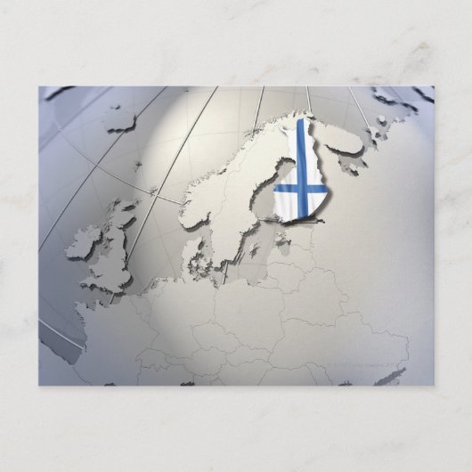 Finse vlag briefkaart (Voorkant)