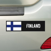 Finse vlag bumper bumpersticker (Op auto)