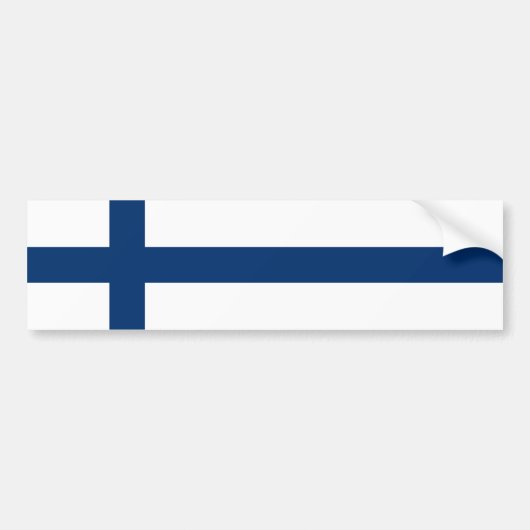 Finse vlag bumpersticker (Voorkant)