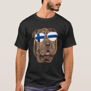 Finse vlag Chinese shar pei hond Finland zak T-shirt