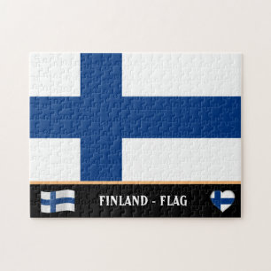 Finse vlag en Finland Legpuzzel