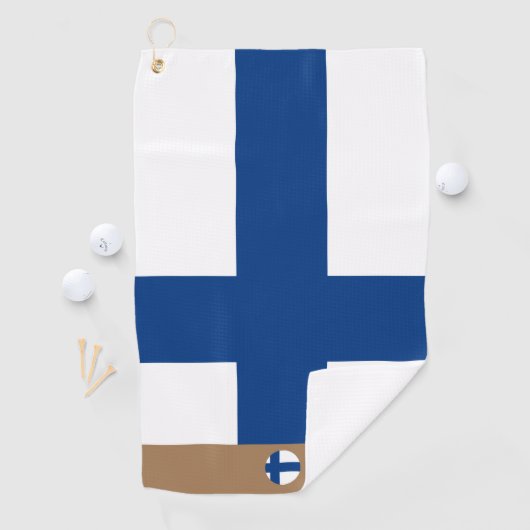 Finse vlag en Finland, monogrammen/Golfhanddoek Golfhanddoek (Insitu)