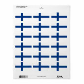 Finse vlag etiket (Full Sheet)