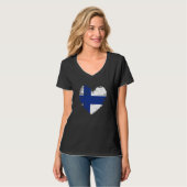 Finse vlag Finse trots T-shirt (Voorkant volledig)