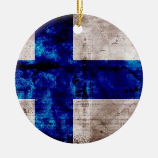 Finse vlag keramisch ornament (Voorkant)