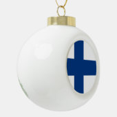 Finse vlag keramische bal ornament (Links)