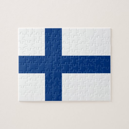 Finse vlag legpuzzel (Horizontaal)