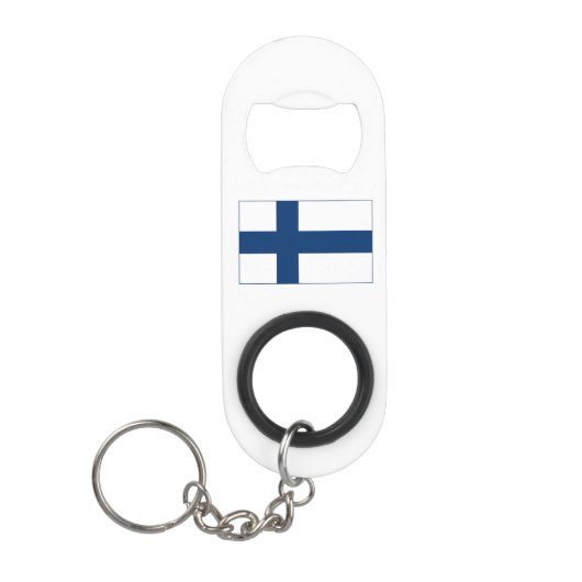 Finse vlag mini flessenopener (Voorkant)