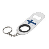 Finse vlag mini flessenopener (Voorkant Gekanteld)