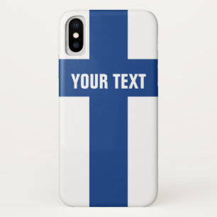 Finse vlag op maat gemaakt iPhone x hoesje