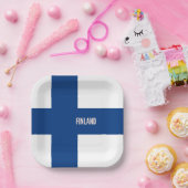 Finse vlag papieren bordje (Feest)