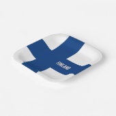 Finse vlag papieren bordje (Gebogen)