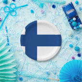 Finse vlag papieren bordje (Feest)