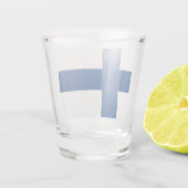 Finse vlag Patriottisch Shot Glas (Achterkant)