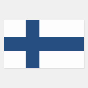 Finse vlag rechthoekige sticker