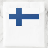 Finse vlag rechthoekige sticker (Tas)