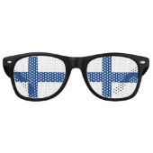 Finse vlag retro zonnebril (Voorkant)