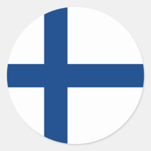 Finse vlag ronde sticker