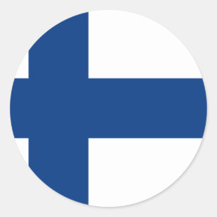 Finse vlag ronde sticker