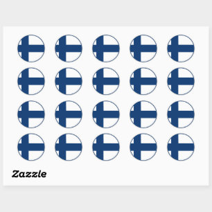 Finse Vlag Ronde Sticker