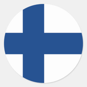 Finse vlag ronde sticker