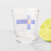Finse vlag shot glas (Achterkant)