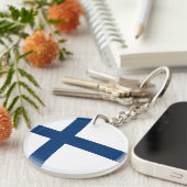 Finse vlag sleutelhanger (Voorkant Rechts)
