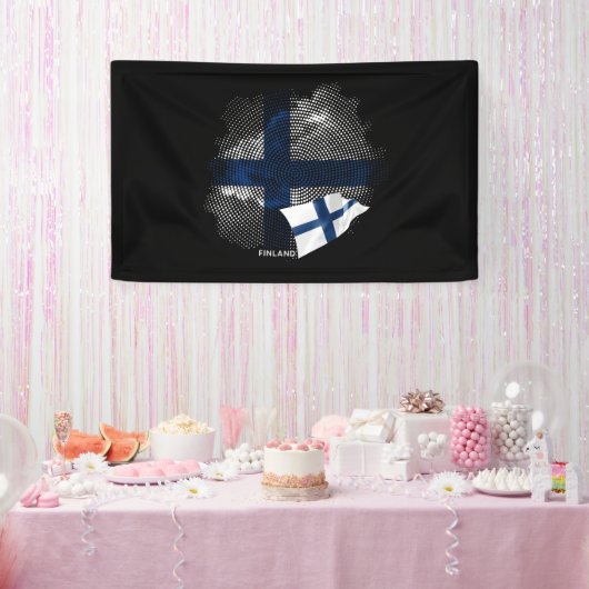 Finse vlag spandoek (Feest)