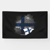 Finse vlag spandoek (Horizontaal)