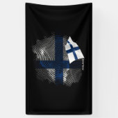 Finse vlag spandoek (Verticaal)