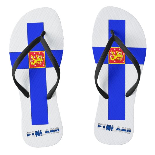 Finse vlag teenslippers (Voetbed)