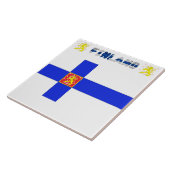 Finse vlag tegeltje (Zijkant)