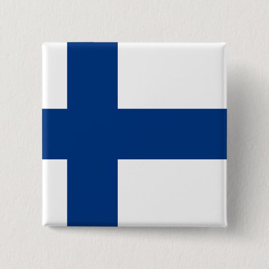 Finse vlag vierkante button 5,1 cm (Voorkant)