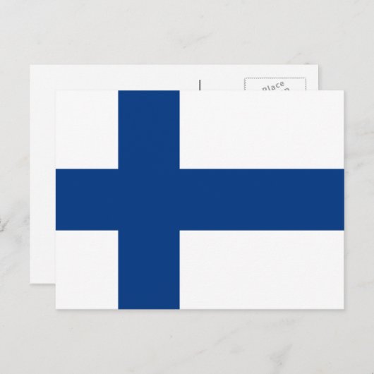 Finse vlag, vlag van Finland Briefkaart (Voorkant / Achterkant)